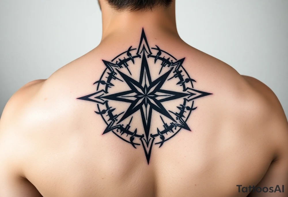Compass rose tattoo idea