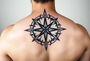 Compass rose tattoo idea