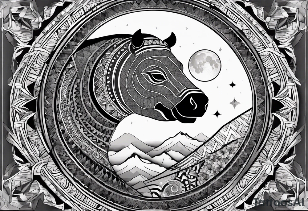 Very asymmetrical, +geometric pattern, with realistic full moon, with hippo,+tribal, +geometric, +inkart , +blackwork, +grey scale, + sketch
with wintersweet flower bud, +inkart touch, +for men, detailed , combined favourite , tattoo idea