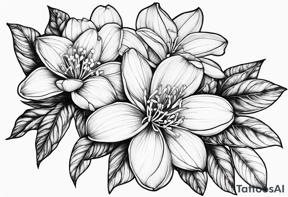 Night flowering jasmine tattoo idea