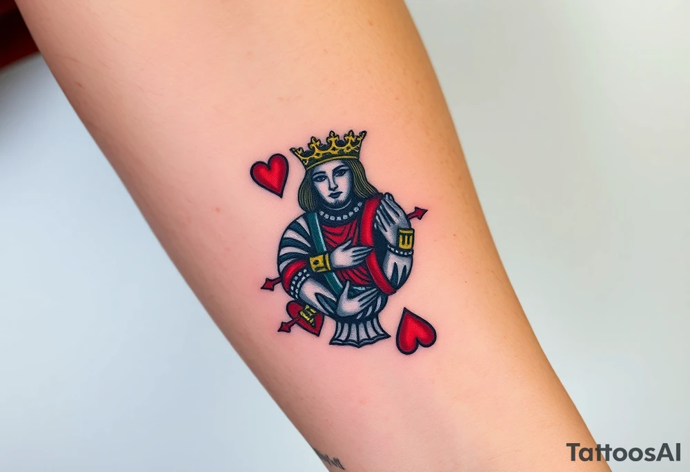 king of hearts tattoo idea