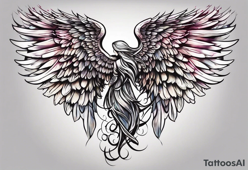 Angel wings tattoo idea