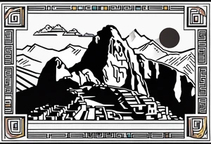 Peruvian paraphernalia (machu picchu, llamas, mountains, acequias). The subtlety of the lines is important. Tattoo for a girl along the collarbone tattoo idea