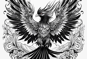Rising phoenix tattoo idea