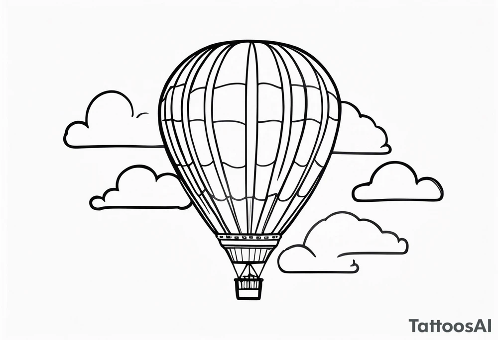 Hot air balloon with nothing else tattoo idea