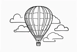 Hot air balloon with nothing else tattoo idea