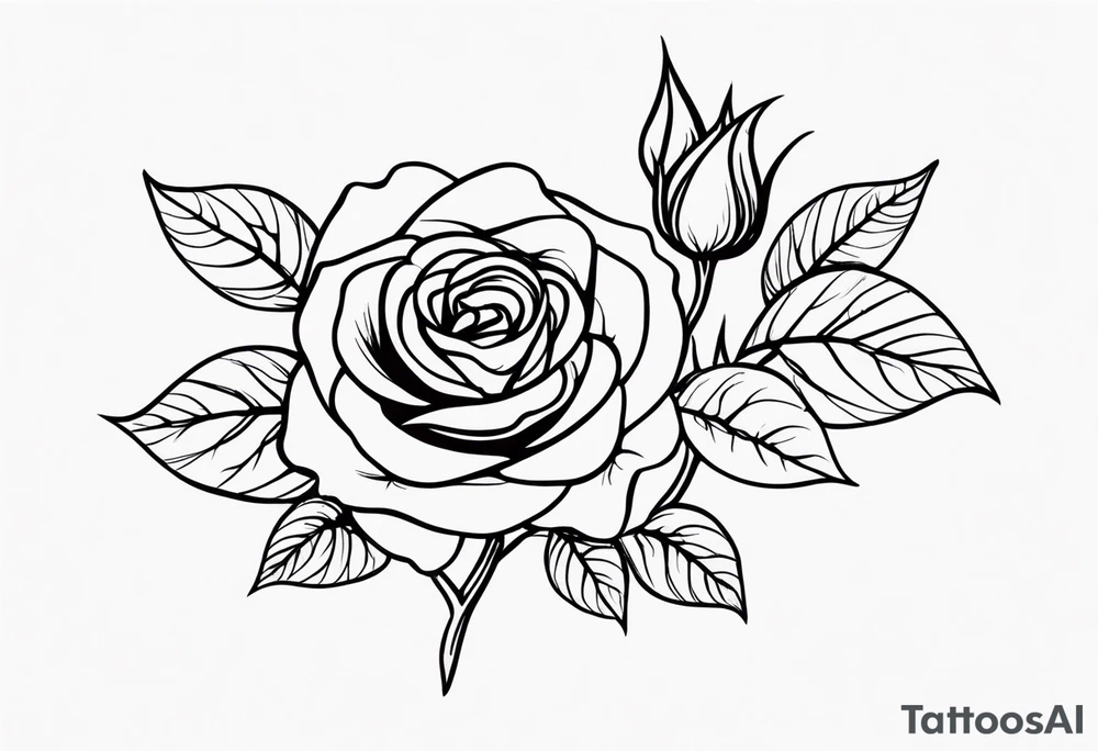 Thorny Vine Rose tattoo idea
