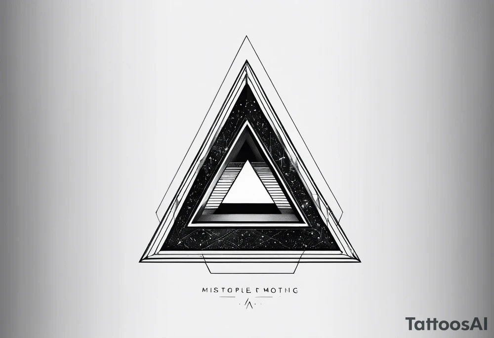 A triangle with nothing inside of it tattoo idea