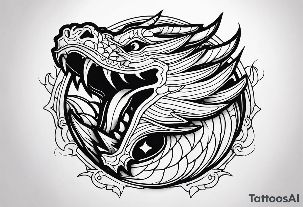roaring dragons tattoo idea