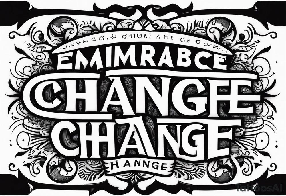 Embrace change tattoo idea