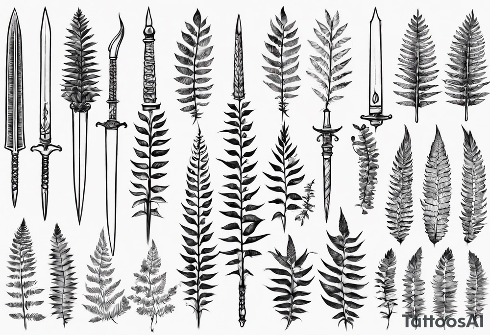 Swordfern tattoo idea