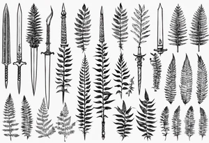 Swordfern tattoo idea