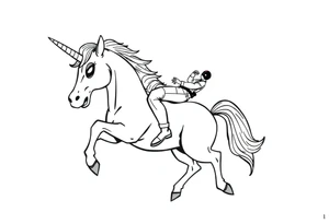 Deadpool riding unicorn tattoo idea