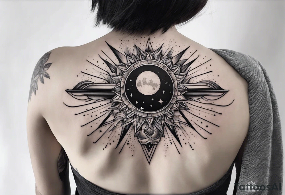 solar system spine tattoo idea