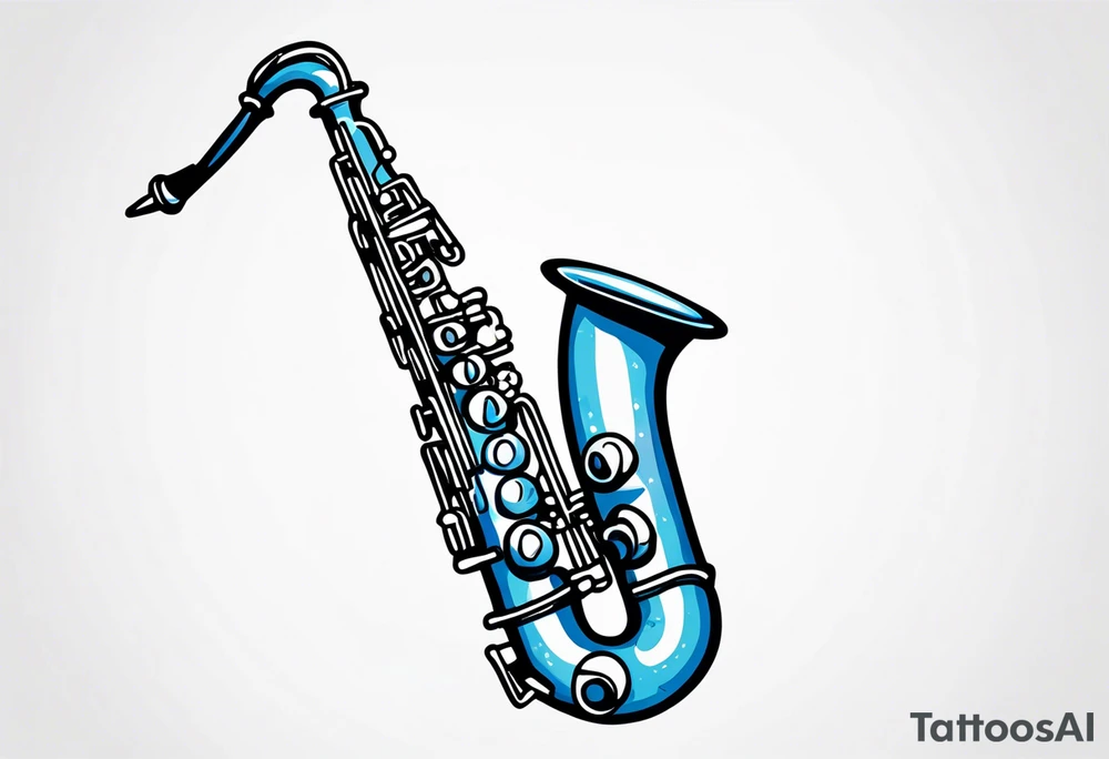 soprano sax ocean tattoo idea