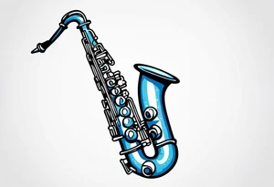 soprano sax ocean tattoo idea