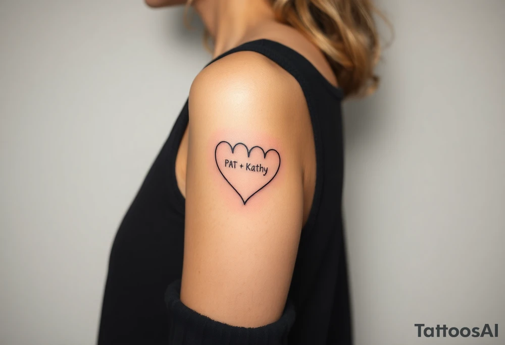heart.  Somewhere has names pat and kathy tattoo idea