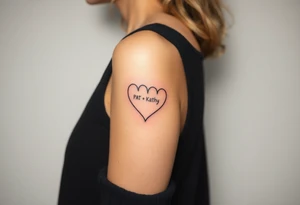 heart.  Somewhere has names pat and kathy tattoo idea