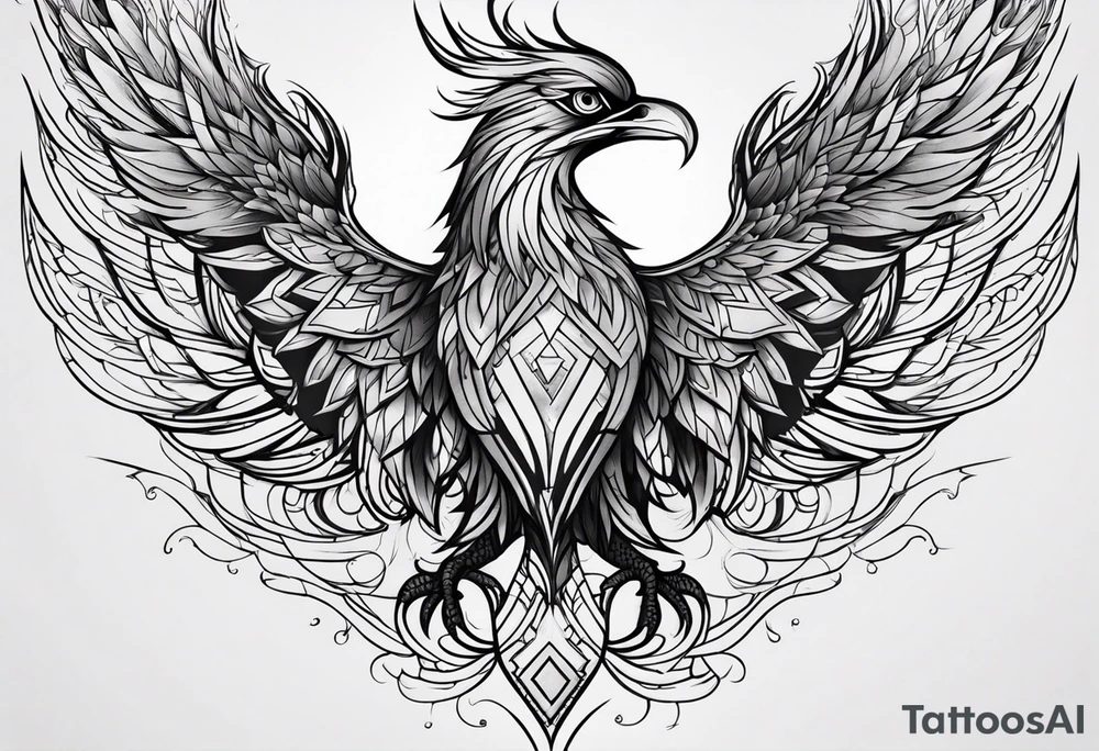 phoenix tattoo on leg tattoo idea
