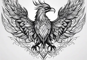 phoenix tattoo on leg tattoo idea