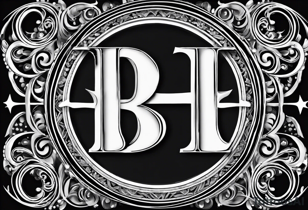 Letter "B" with the Letters "T" in one of the circles inside the B and an "E" in the the circle below the first 1 tattoo idea