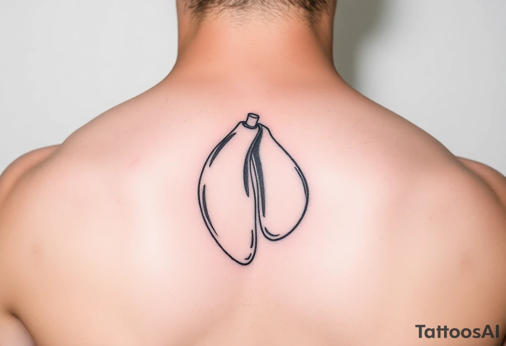 line drawing of penis tattoo idea