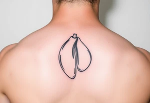 line drawing of penis tattoo idea