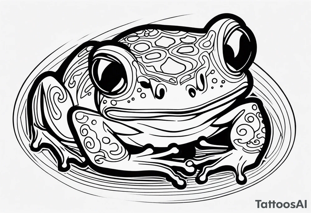 a psychedelic frog tattoo idea