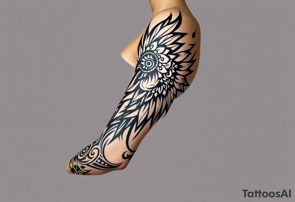 shaman and indian style tattoo idea