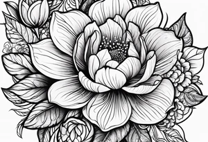 Flower lace curved tattoo idea