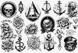 Old-school tattoo sketch tattoo idea