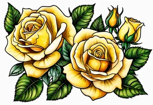 yellow rose of texas tattoo idea