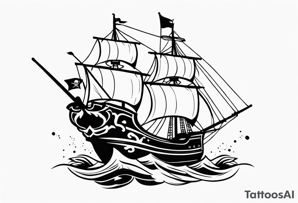 Petit Tatouage pirate des caraïbe tattoo idea