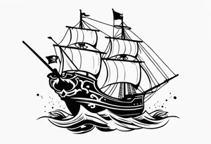 Petit Tatouage pirate des caraïbe tattoo idea