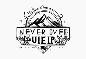 Never give up tattoo idea