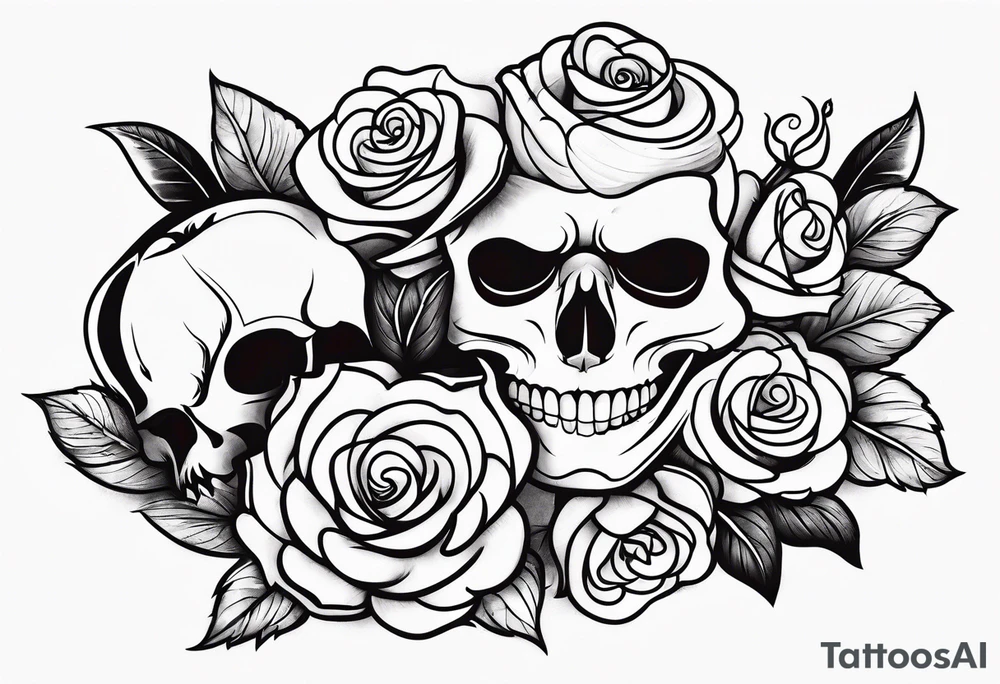 Disney tattoos upper arm sleeve with beauty and the beast flower and rhe poison apple from snow white tattoo idea