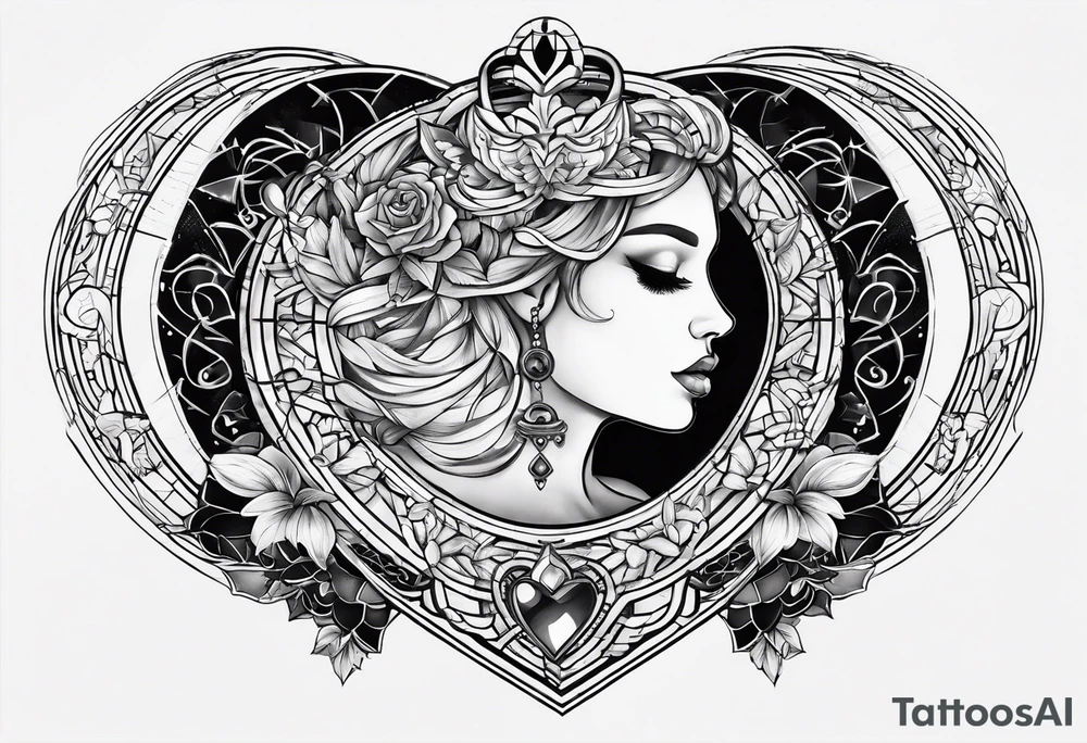 i want a libra holding on side the brain and on the other side the heart tattoo idea
