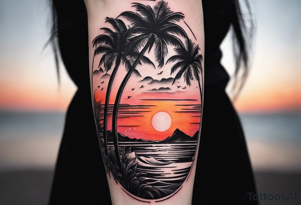 minimalistic ocean sunset tattoo on forearm tattoo idea minimalistic ocean sunset tattoo on forearm tattoo idea