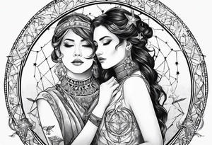 Gemini constellation tattoo idea