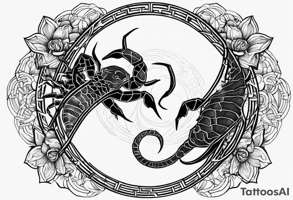 Yin yang Scorpio leo scorpio tattoo idea