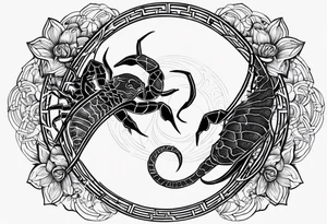 Yin yang Scorpio leo scorpio tattoo idea