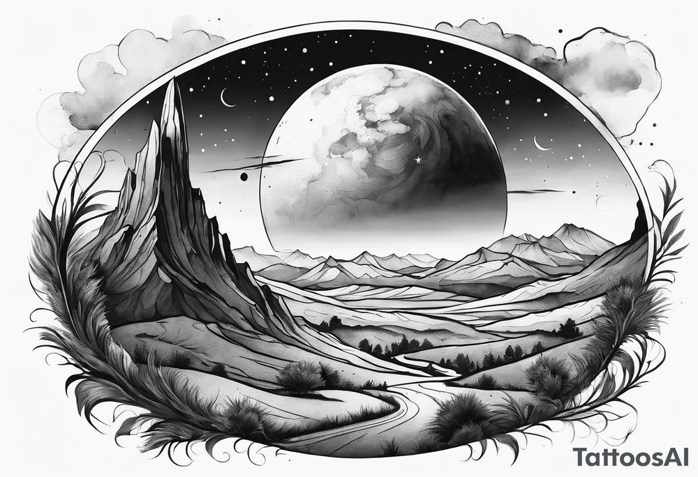 Mars landscape tattoo idea