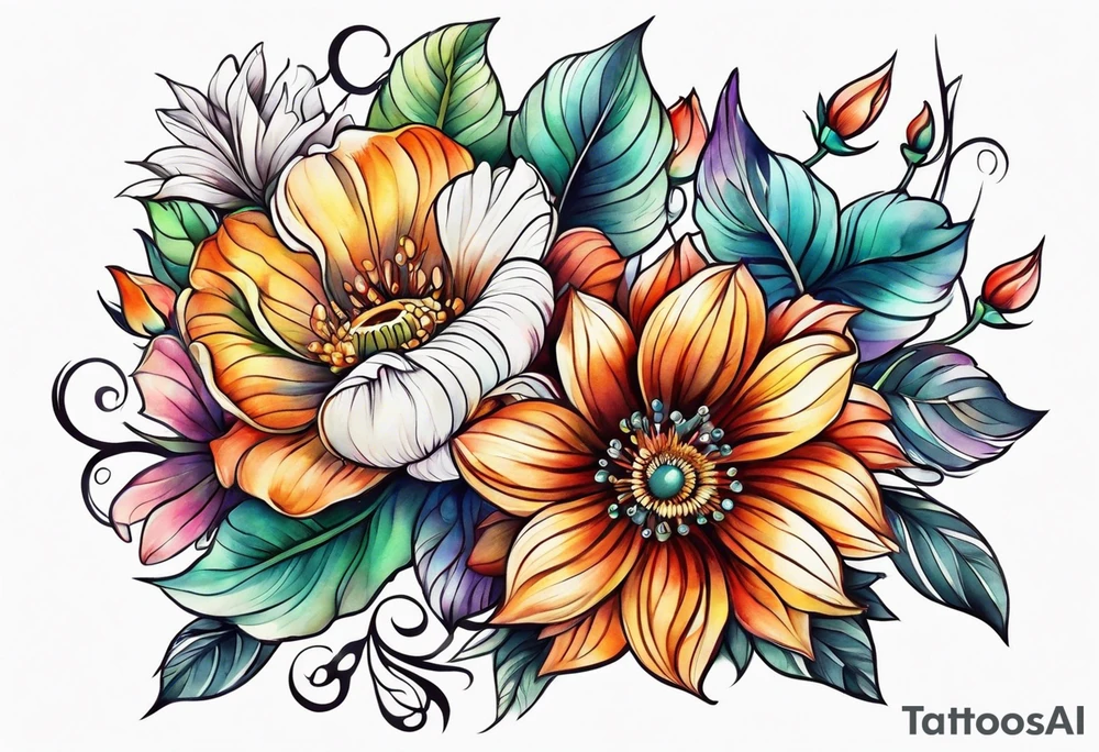 Flower tattoo idea