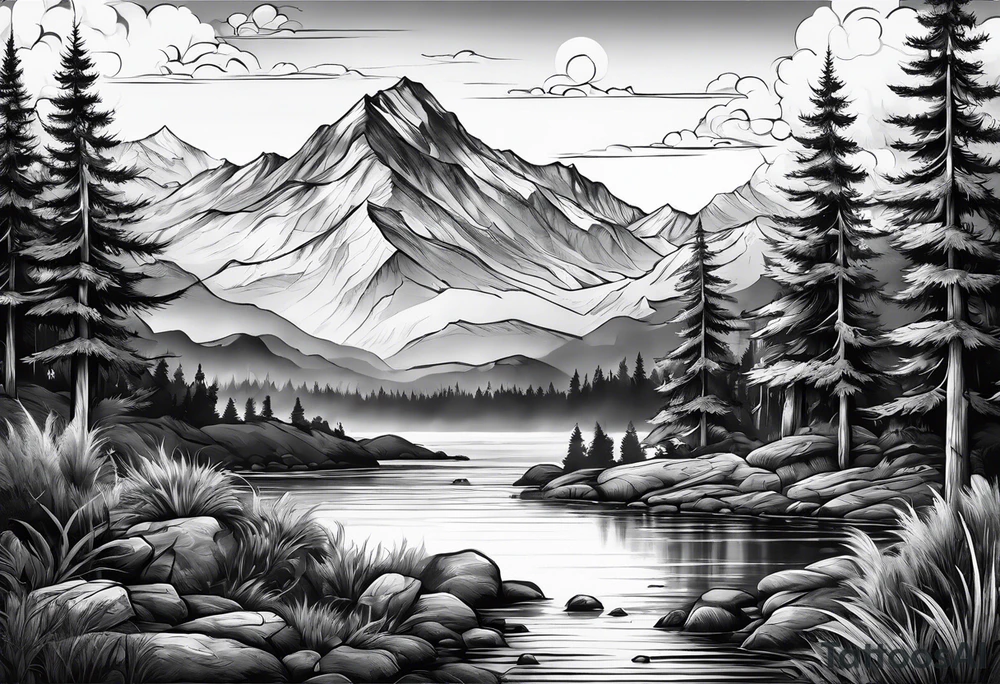 Scenery tattoo idea
