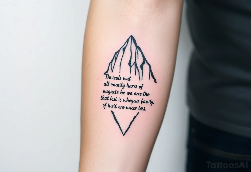 Iceberg, invictus poem, family tattoo idea