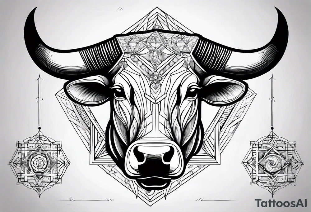 Sacred geometry and Taurus tattoo idea