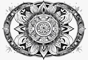 12 zodiac symbols tattoo idea