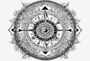 Vegvisir with a semicolon in the middle tattoo idea