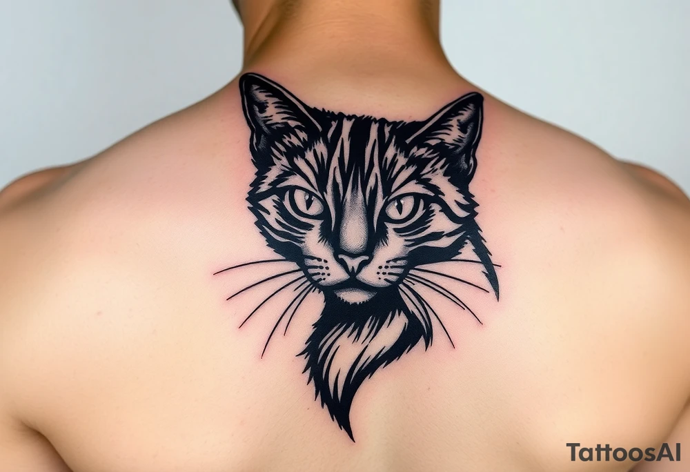black cat tattoo idea