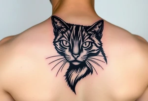 black cat tattoo idea